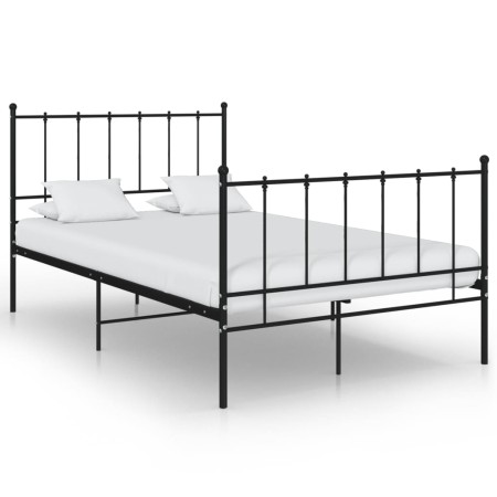 Estructura de cama de metal negro 120x200 cm de vidaXL, Camas y somieres - Ref: Foro24-324952, Precio: 107,09 €, Descuento: %