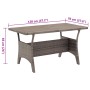 Mesa de jardín ratán sintético gris 120x70x66 cm en Mesas de jardín | Comprar online en Foru.es