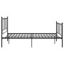 Estructura de cama de metal negro 120x200 cm de vidaXL, Camas y somieres - Ref: Foro24-324952, Precio: 107,09 €, Descuento: %