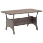 Mesa de jardín ratán sintético gris 120x70x66 cm en Mesas de jardín | Comprar online en Foru.es