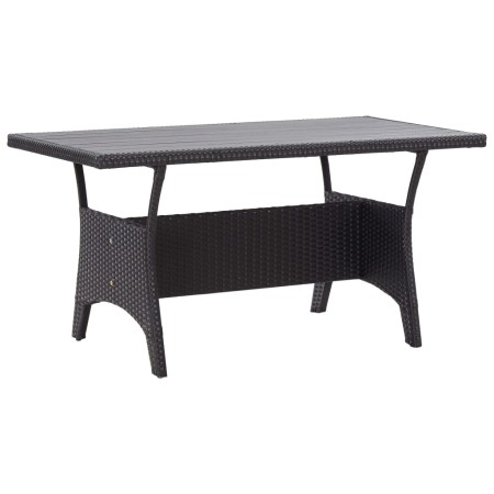 Mesa de jardín ratán sintético negro 120x70x66 cm en Mesas de jardín | Comprar online en Foru.es