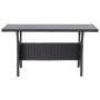 Mesa de jardín ratán sintético negro 120x70x66 cm en Mesas de jardín | Comprar online en Foru.es
