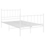 Estructura de cama de metal blanco 120x200 cm de vidaXL, Camas y somieres - Ref: Foro24-324953, Precio: 96,58 €, Descuento: %