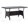 Mesa de jardín ratán sintético negro 120x70x66 cm en Mesas de jardín | Comprar online en Foru.es