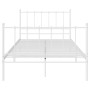 Estructura de cama de metal blanco 120x200 cm de vidaXL, Camas y somieres - Ref: Foro24-324953, Precio: 96,58 €, Descuento: %