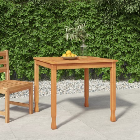 Mesa de comedor de jardín madera maciza de teca 85x85x75 cm en Mesas de jardín | Comprar online en Foru.es