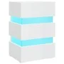 Mesita de noche LED madera ingeniería blanco brillo 45x35x67 cm by vidaXL, Nightstands - Ref: Foro24-326846, Price: 108,77 €,...