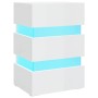 Mesita de noche LED madera ingeniería blanco brillo 45x35x67 cm de vidaXL, Mesitas de noche - Ref: Foro24-326846, Precio: 110...