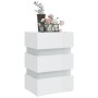 Mesita de noche LED madera ingeniería blanco brillo 45x35x67 cm de vidaXL, Mesitas de noche - Ref: Foro24-326846, Precio: 110...