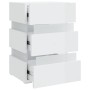 Mesita de noche LED madera ingeniería blanco brillo 45x35x67 cm de vidaXL, Mesitas de noche - Ref: Foro24-326846, Precio: 110...