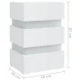 Mesita de noche LED madera ingeniería blanco brillo 45x35x67 cm by vidaXL, Nightstands - Ref: Foro24-326846, Price: 108,77 €,...