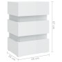 Mesita de noche LED madera ingeniería blanco brillo 45x35x67 cm de vidaXL, Mesitas de noche - Ref: Foro24-326846, Precio: 110...