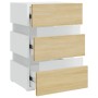 Mesita noche LED blanco y Sonoma madera ingeniería 45x35x67 cm de vidaXL, Mesitas de noche - Ref: Foro24-326845, Precio: 112,...