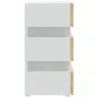 Mesita noche LED blanco y Sonoma madera ingeniería 45x35x67 cm de vidaXL, Mesitas de noche - Ref: Foro24-326845, Precio: 110,...