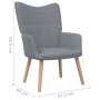Sillón de relax de tela gris claro de vidaXL, Sillones - Ref: Foro24-327919, Precio: 118,88 €, Descuento: %