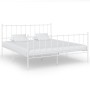 Estructura de cama de metal blanco 140x200 cm de vidaXL, Camas y somieres - Ref: Foro24-324956, Precio: 103,61 €, Descuento: %
