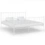 Estructura de cama de metal blanco 140x200 cm de vidaXL, Camas y somieres - Ref: Foro24-324956, Precio: 102,03 €, Descuento: %