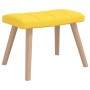 Silla mecedora con reposapiés tela amarillo mostaza de vidaXL, Mecedoras - Ref: Foro24-328025, Precio: 140,58 €, Descuento: %