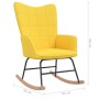 Silla mecedora con reposapiés tela amarillo mostaza de vidaXL, Mecedoras - Ref: Foro24-328025, Precio: 140,58 €, Descuento: %