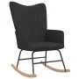 Silla mecedora con reposapiés tela negro de vidaXL, Mecedoras - Ref: Foro24-328024, Precio: 172,10 €, Descuento: %