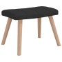 Silla mecedora con reposapiés tela negro de vidaXL, Mecedoras - Ref: Foro24-328024, Precio: 142,54 €, Descuento: %