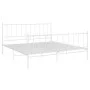 Estructura de cama de metal blanco 140x200 cm de vidaXL, Camas y somieres - Ref: Foro24-324956, Precio: 102,03 €, Descuento: %