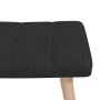 Silla mecedora con reposapiés tela negro de vidaXL, Mecedoras - Ref: Foro24-328024, Precio: 172,10 €, Descuento: %