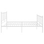 Estructura de cama de metal blanco 140x200 cm de vidaXL, Camas y somieres - Ref: Foro24-324956, Precio: 103,61 €, Descuento: %