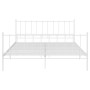 Estructura de cama de metal blanco 140x200 cm de vidaXL, Camas y somieres - Ref: Foro24-324956, Precio: 103,61 €, Descuento: %