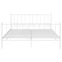 Estructura de cama de metal blanco 140x200 cm de vidaXL, Camas y somieres - Ref: Foro24-324956, Precio: 102,03 €, Descuento: %