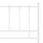 Estructura de cama de metal blanco 140x200 cm de vidaXL, Camas y somieres - Ref: Foro24-324956, Precio: 103,61 €, Descuento: %