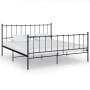 Estructura de cama de metal negro 200x200 cm de vidaXL, Camas y somieres - Ref: Foro24-324964, Precio: 123,25 €, Descuento: %