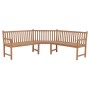 Banco de esquina de jardín madera maciza teca 185x185x90 cm en Bancos de jardín | Comprar online en Foru.es