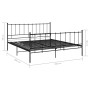 Estructura de cama de metal negro 200x200 cm de vidaXL, Camas y somieres - Ref: Foro24-324964, Precio: 123,25 €, Descuento: %