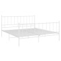 Estructura de cama de metal blanco 200x200 cm de vidaXL, Camas y somieres - Ref: Foro24-324965, Precio: 95,12 €, Descuento: %
