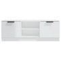 Mueble de TV madera contrachapada blanco brillo 102x35x36,5 cm de vidaXL, Muebles TV - Ref: Foro24-811517, Precio: 77,71 €, D...