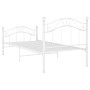 Estructura de cama de metal blanco 90x200 cm de vidaXL, Camas y somieres - Ref: Foro24-324989, Precio: 135,35 €, Descuento: %