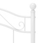 Estructura de cama de metal blanco 90x200 cm de vidaXL, Camas y somieres - Ref: Foro24-324989, Precio: 135,35 €, Descuento: %