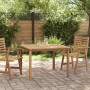 Mesa de comedor de jardín madera maciza de teca 110x110x77 cm en Mesas de jardín | Comprar online en Foru.es
