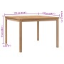 Mesa de comedor de jardín madera maciza de teca 110x110x77 cm en Mesas de jardín | Comprar online en Foru.es