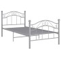 Estructura de cama de metal gris 100x200 cm de vidaXL, Camas y somieres - Ref: Foro24-324993, Precio: 111,48 €, Descuento: %