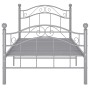 Estructura de cama de metal gris 100x200 cm de vidaXL, Camas y somieres - Ref: Foro24-324993, Precio: 111,48 €, Descuento: %