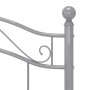 Estructura de cama de metal gris 100x200 cm de vidaXL, Camas y somieres - Ref: Foro24-324993, Precio: 111,48 €, Descuento: %