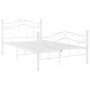 Estructura de cama de metal blanco 120x200 cm de vidaXL, Camas y somieres - Ref: Foro24-324995, Precio: 143,00 €, Descuento: %
