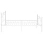 Estructura de cama de metal blanco 120x200 cm de vidaXL, Camas y somieres - Ref: Foro24-324995, Precio: 143,00 €, Descuento: %