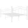 Estructura de cama de metal blanco 120x200 cm de vidaXL, Camas y somieres - Ref: Foro24-324995, Precio: 143,00 €, Descuento: %