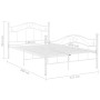 Estructura de cama de metal blanco 120x200 cm de vidaXL, Camas y somieres - Ref: Foro24-324995, Precio: 143,00 €, Descuento: %