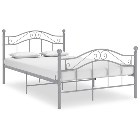 Estructura de cama de metal gris 120x200 cm de vidaXL, Camas y somieres - Ref: Foro24-324996, Precio: 120,03 €, Descuento: %