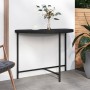 Mesa de jardín de ratán sintético negra 100x50x75 cm en Mesas de jardín | Comprar online en Foru.es