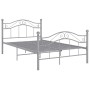 Estructura de cama de metal gris 120x200 cm de vidaXL, Camas y somieres - Ref: Foro24-324996, Precio: 120,03 €, Descuento: %